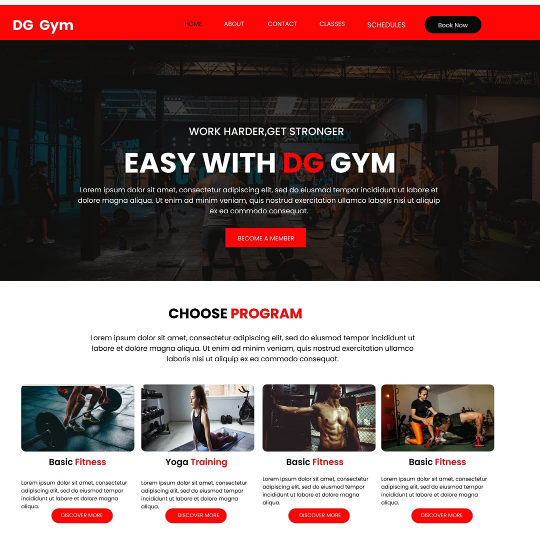 Screenshot of web app